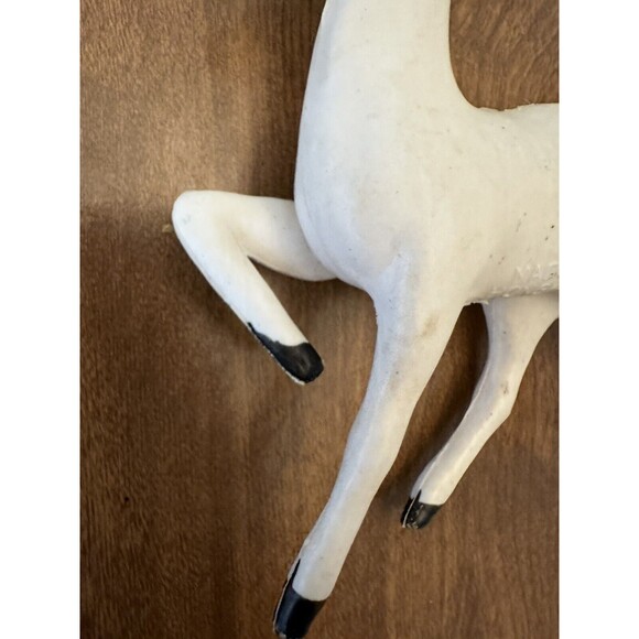 MCM Reindeer Vintage Christmas Soft Plastic Rubber 6.5” Hong Kong Set Of 2 - Picture 4 of 16